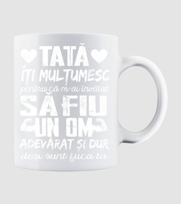 fiică crescută ca fiu Negru model alb pe tricou
