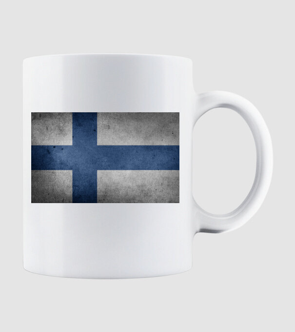 FINLAND model alb pe tricou
