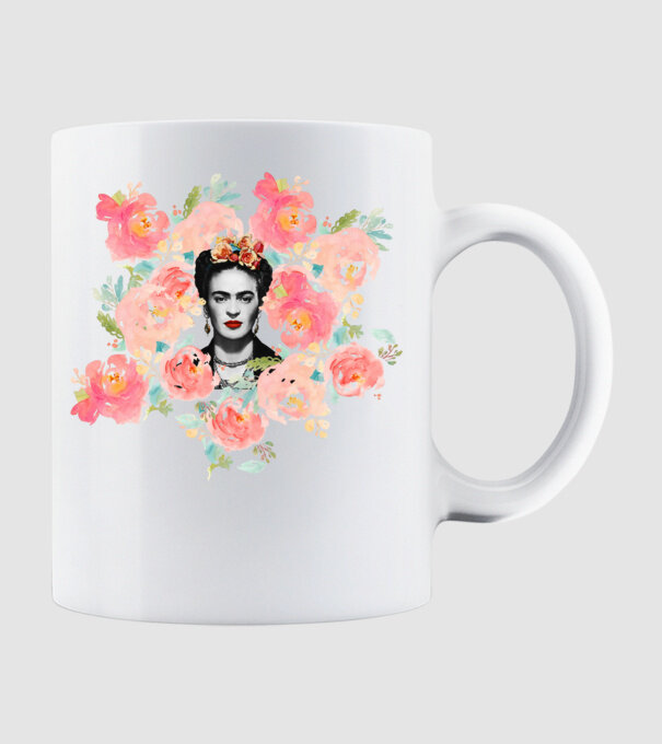 Frida Kahlo 2 model alb pe tricou