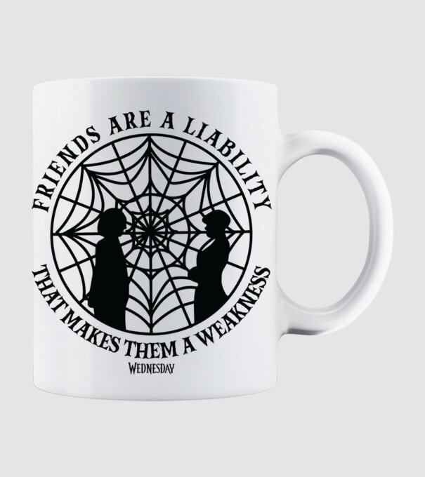 Friends are liability model alb pe tricou