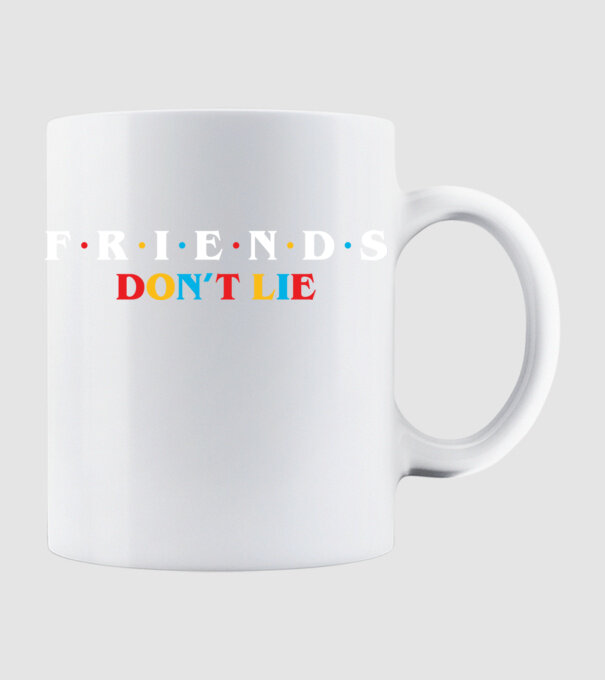 friends dont lie ok model alb pe tricou