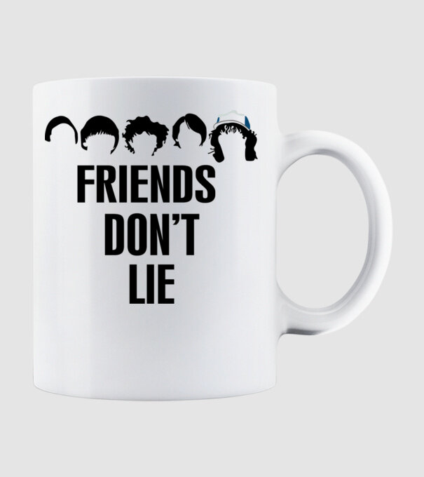 friends dont lie stranger things model alb pe tricou