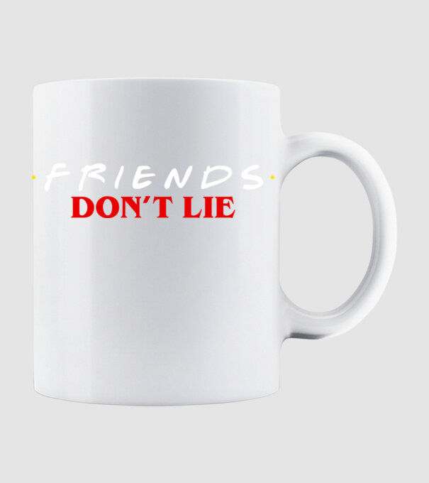 friends dont lie stranger things parody model alb pe tricou
