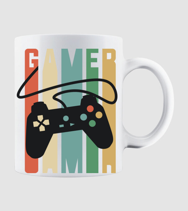 Gamer Controller model alb pe tricou