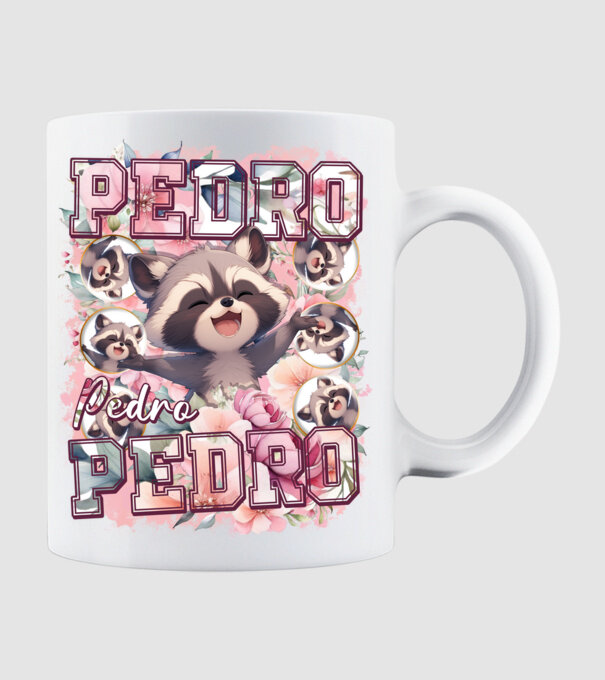 Girly Pedro model alb pe tricou