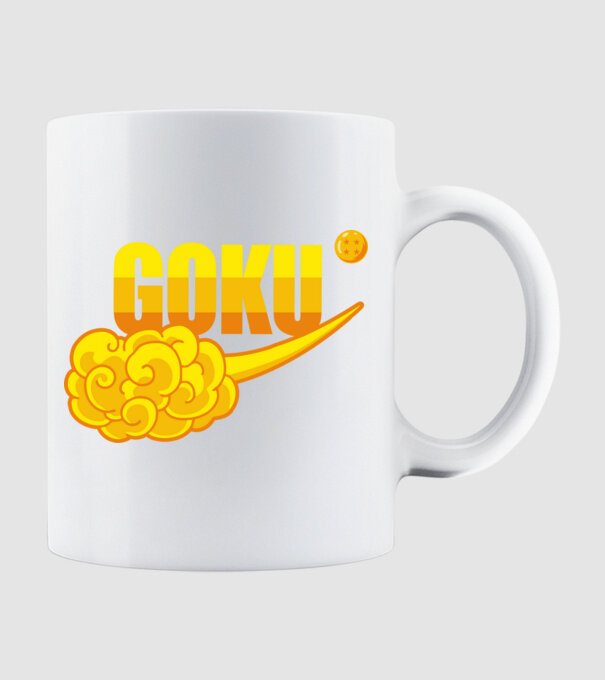 goku cloud model alb pe tricou