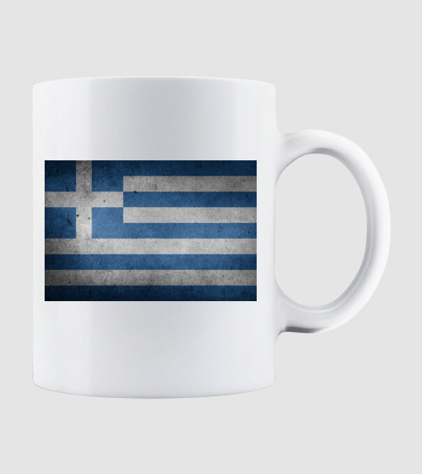 GREECE model alb pe tricou