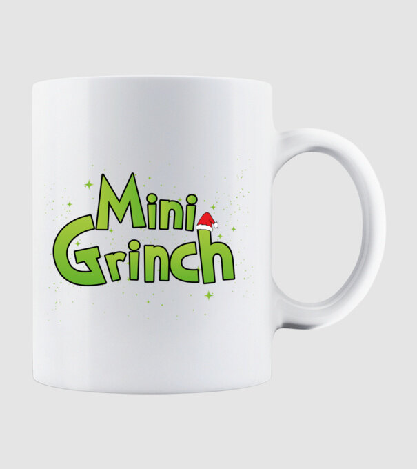 Grinch Family Mini Grinch model alb pe tricou