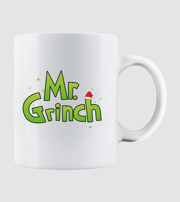 Grinch Family Mr Grinch model alb pe tricou