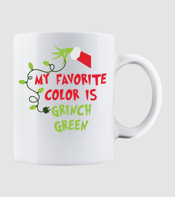 Grinch Green model alb pe tricou
