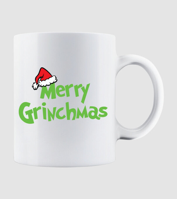 Grinchmas model alb pe tricou