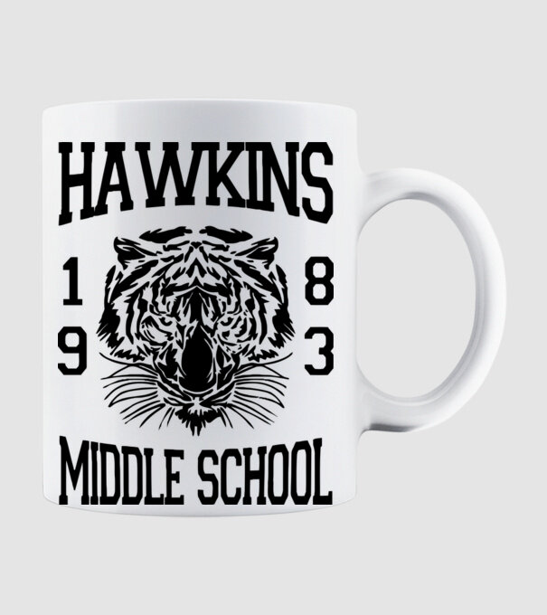 hawkins middle school 83 model alb pe tricou