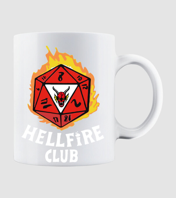 hellfire club roll dice model alb pe tricou