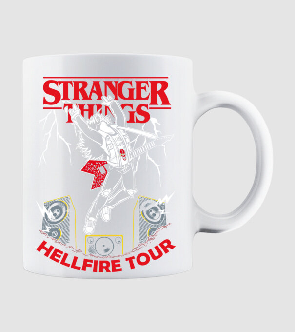 HELLFIRE TOUR model alb pe tricou