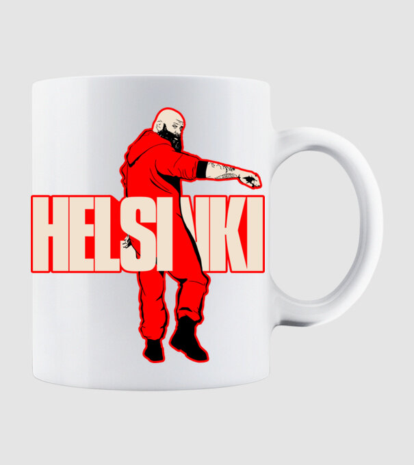 helsinki la casa de papel model alb pe tricou