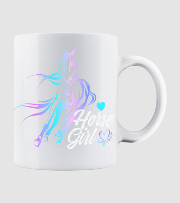 Horse girl 2 model alb pe tricou