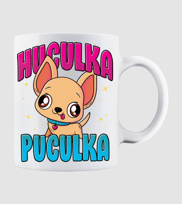 Huculka Puculka chivava model alb pe tricou