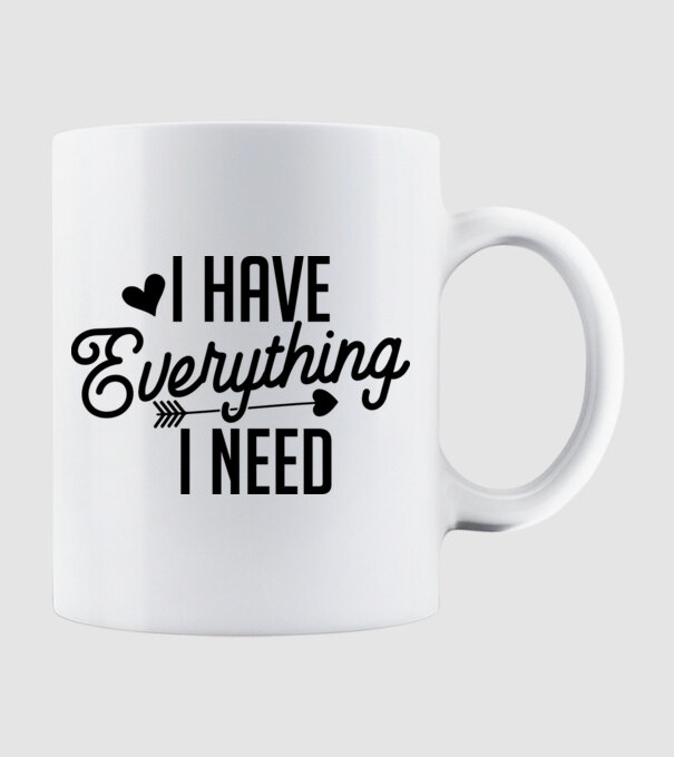 I have everything model alb pe tricou