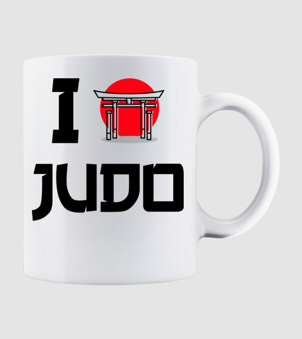 I love Judo model alb pe tricou