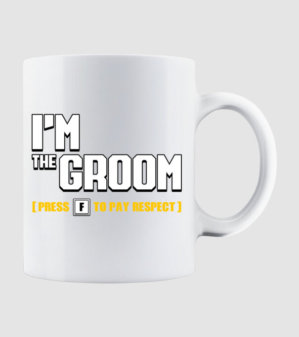 I'm the Groom model alb pe tricou