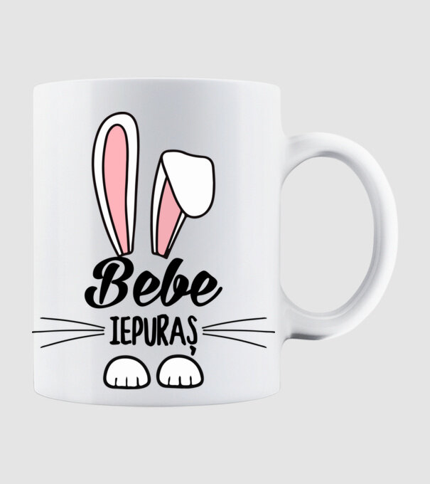 iepuraș bebe model alb pe tricou