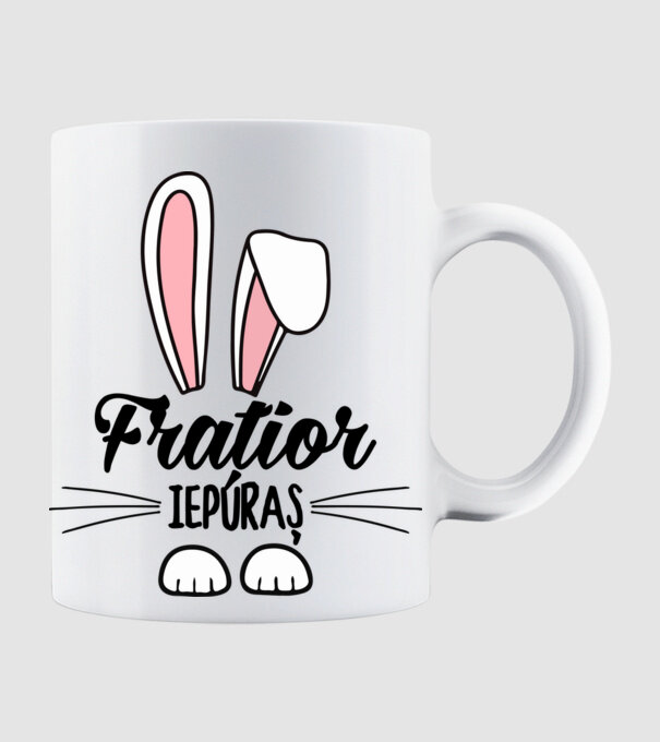 iepuraș frățior model alb pe tricou
