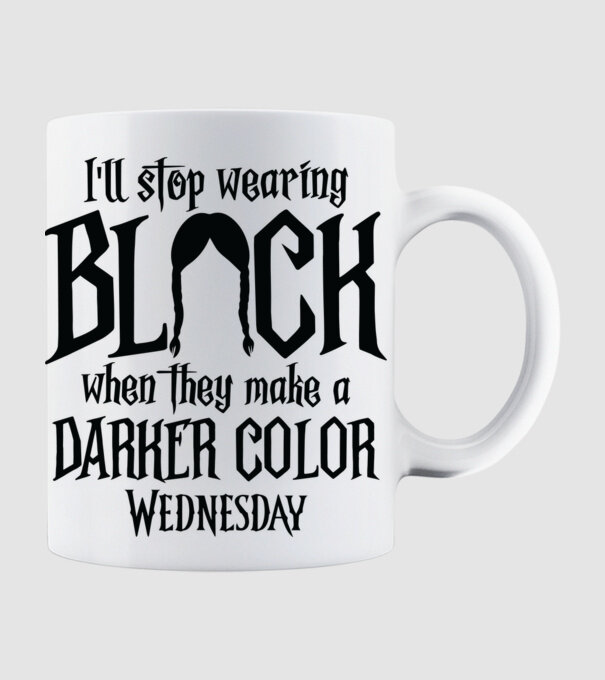  ill stop wearing black model alb pe tricou