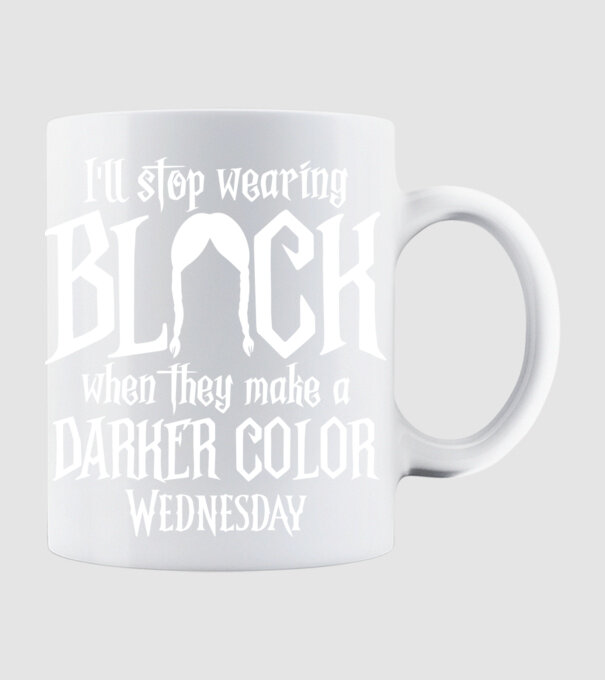 ill stop wearing black model alb pe tricou