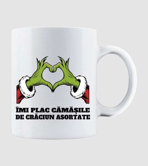 Îmi plac cămășile de crăciun asortate alb model alb pe tricou