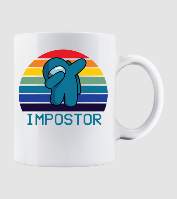 Impostor model alb pe tricou