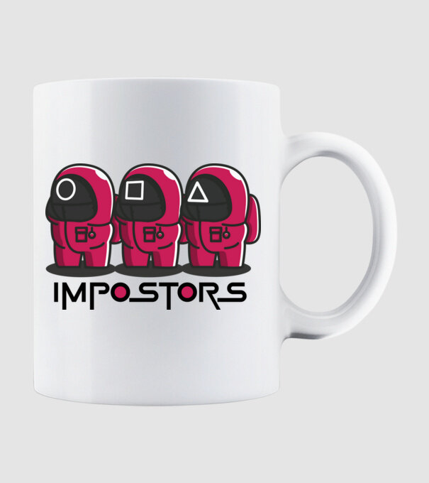 impostors squid game model alb pe tricou