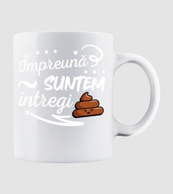 Împreună suntem întregi! model alb pe tricou