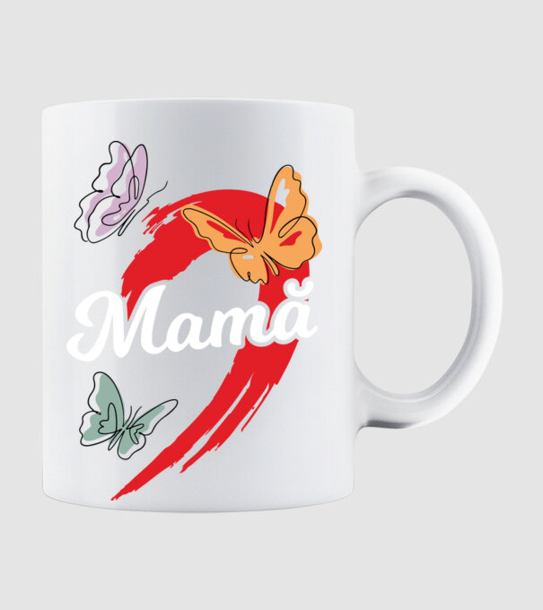 Mamă model alb pe tricou