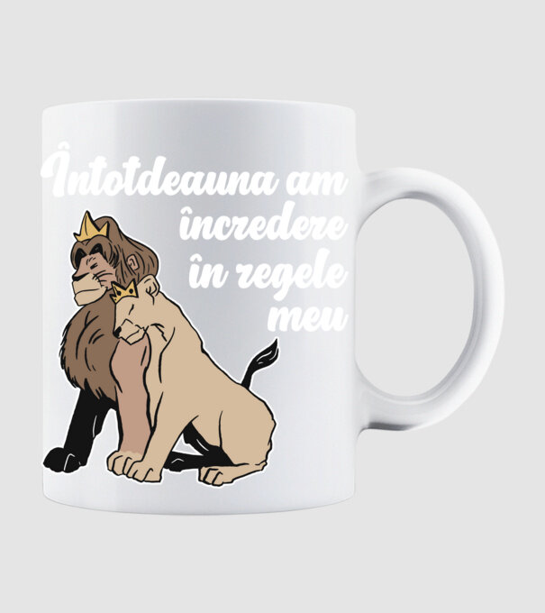 Întotdeauna am încredere în regele meu model alb pe tricou