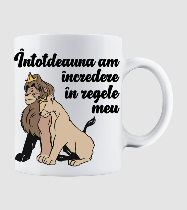 Întotdeauna am încredere în regele meu model alb pe tricou