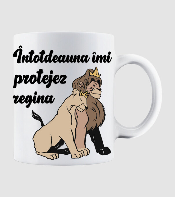 Întotdeauna îmi protejez regina model alb pe tricou