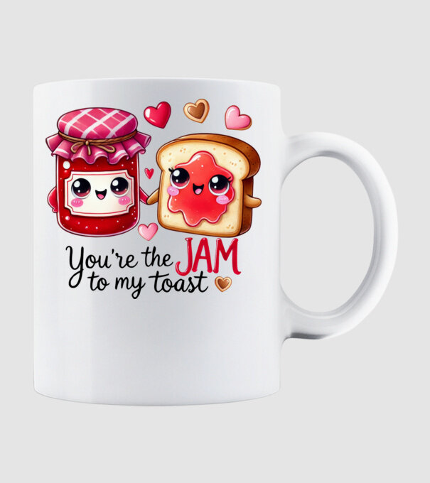 Jam to my Toast model alb pe tricou