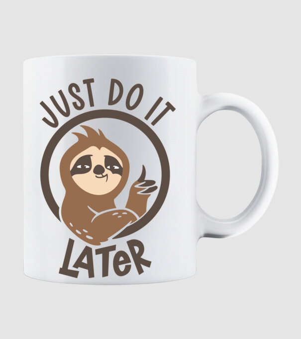 Just do it model alb pe tricou
