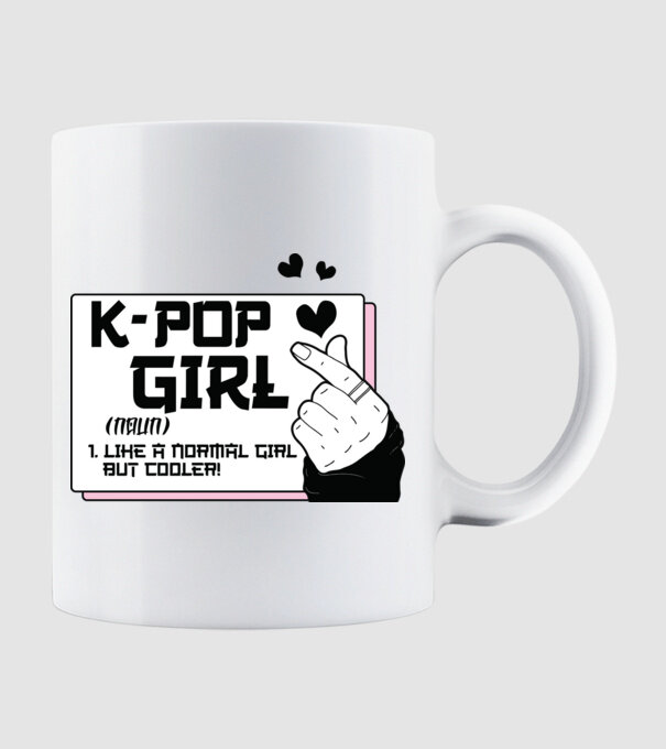 K-POP FANGIRL model alb pe tricou