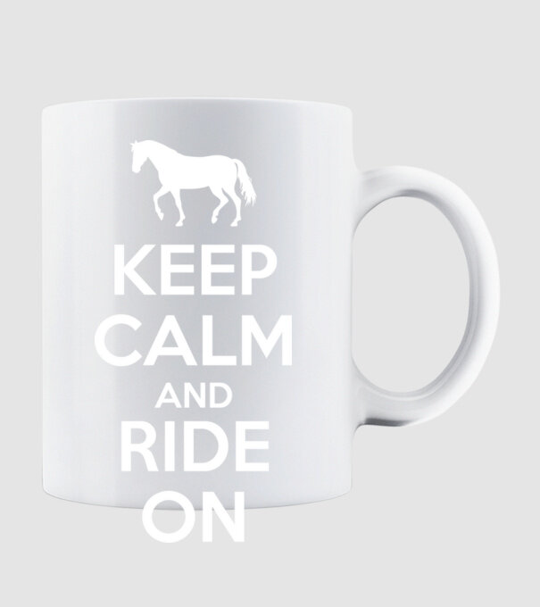 keep calm model alb pe tricou