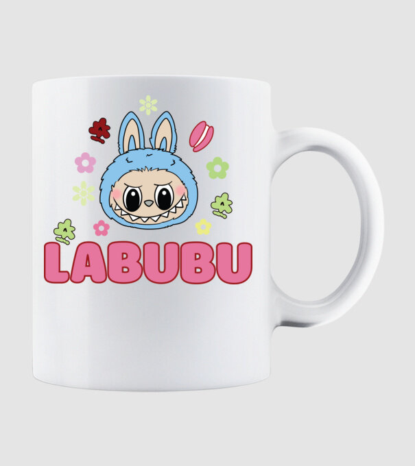 Labubu model alb pe tricou