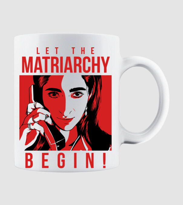 let the matriarchy begin model alb pe tricou