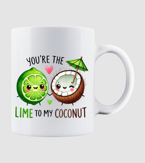 Lime to my Coconut model alb pe tricou