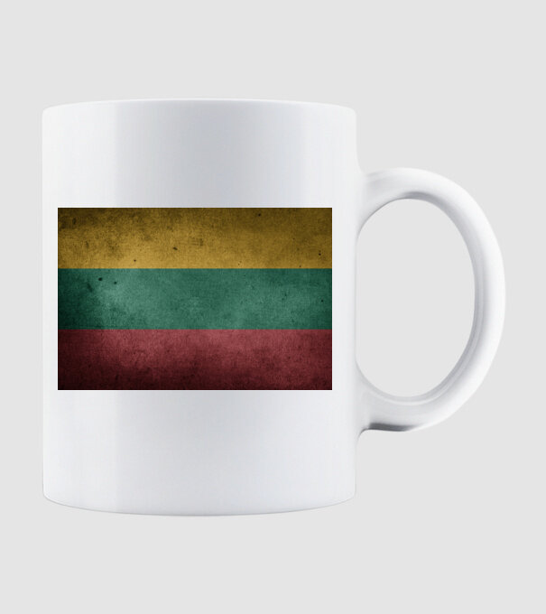 LITHUANIA model alb pe tricou