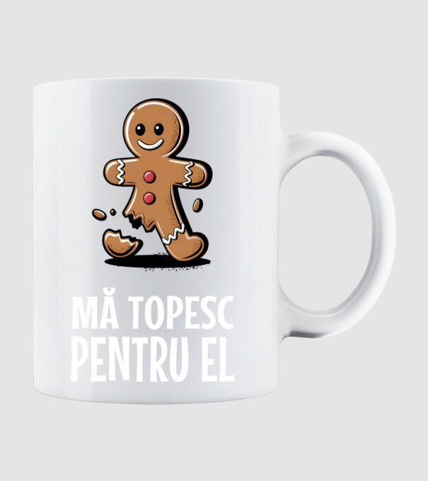 Mă topesc pentru el Negru model alb pe tricou