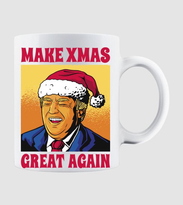 Make Xmas great again model alb pe tricou