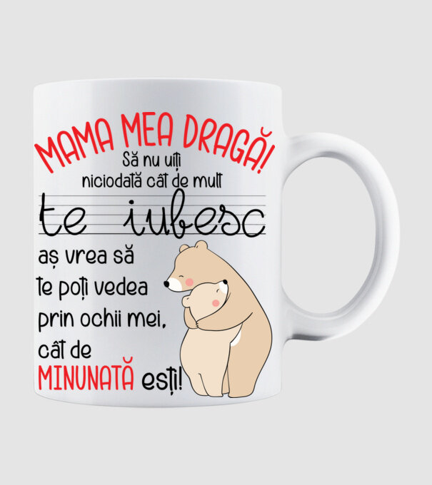 Mama Cât de minunat ești model alb pe tricou