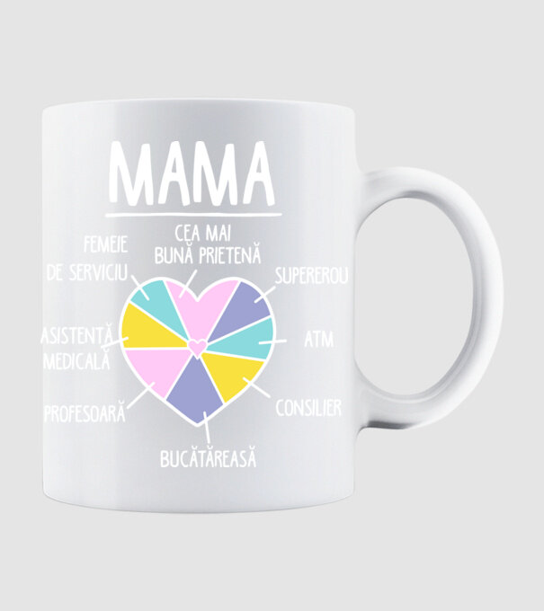 Mama cea mai bună prietenă, supererou model alb pe tricou