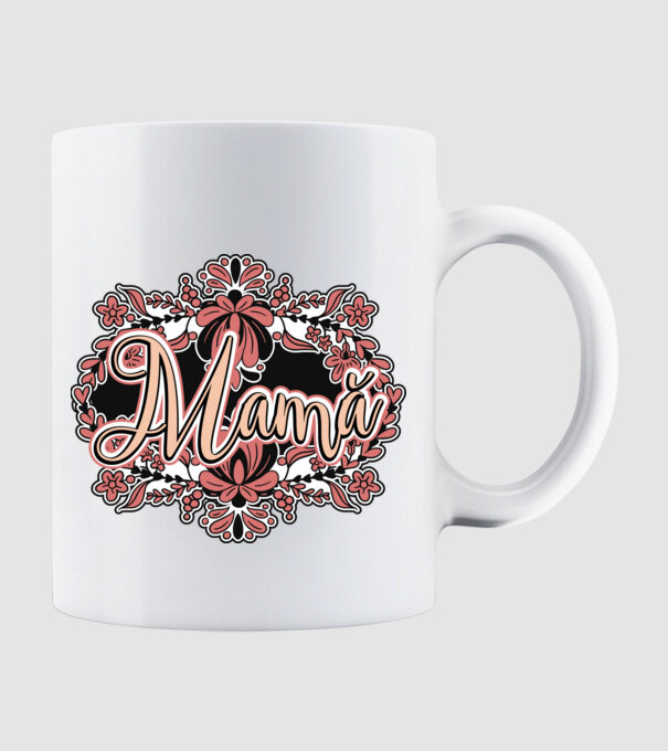 Mamă model alb pe tricou