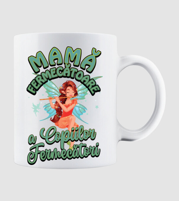 Mamă fermecătoare a copiilor fermecători model alb pe tricou